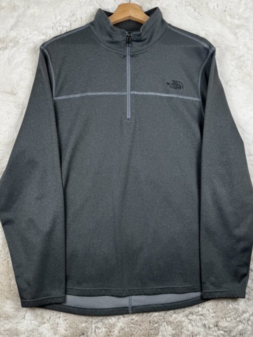 The North Face FlashDry Pullover Men’s XL Grey 1/4 Zip Athletic Top Polyester - Picture 2 of 10